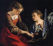 GENTILESCHI, Orazio Saint Cecilia with an Angel Germany oil painting artist